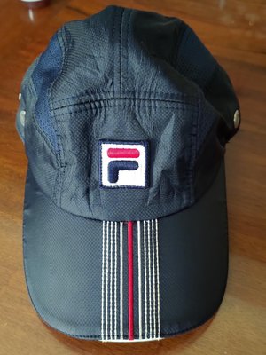 ［99go］FILA 黑色 透氣 棒球帽 高爾夫球帽 老帽 韓國製 52公分 刺繡 LOGO