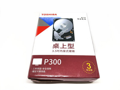 全新 未拆 Toshiba 東芝 P300 1TB 7200RPM 64M 3.5吋 桌上型 硬碟 RMA 過保