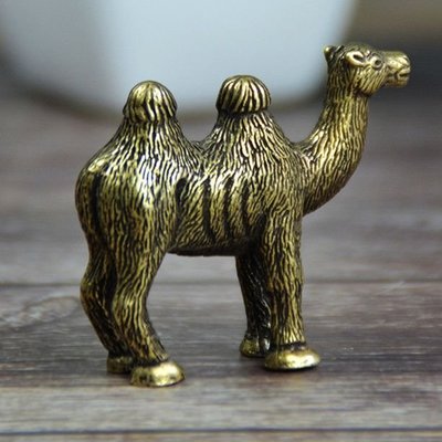 現貨熱銷-【紀念幣】古玩銅器純銅仿古駱駝銅器擺件小桌面擺飾古董收藏純銅駱駝筆架