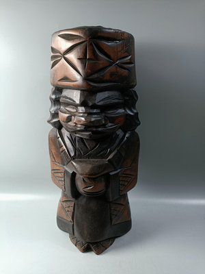 日本回流  木雕り 置物 民蕓品 北海道阿依努名族人形 置物
