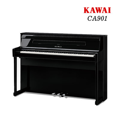 小叮噹的店 - KAWAI CA901 88鍵 烤漆黑色 數位鋼琴 電鋼琴 木質琴鍵 一體成型