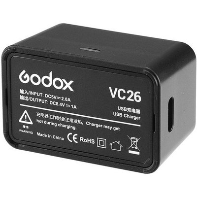 神牛 GODOX VC26 旅充   V1 閃光燈專用 USB充電器座充 VB26的充電器  【開年公司貨