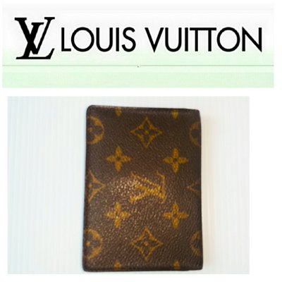 (售?) Louis Vuitton 證件夾 短夾 名片夾 皮夾 信用卡夾 LV 短夾 名牌真品9成新$498 1元起標