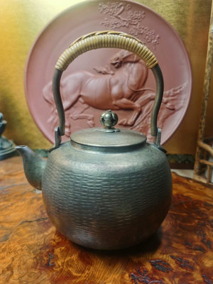 新 日本老銅壺，白銅壺，銅熏銀壺，煮水銅壺，煮水利器。手打錘紋，