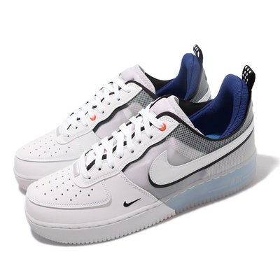 =CodE= NIKE AIR FORCE 1 REACT 皮革籃球鞋(白藍) DH7615-101 奶油 黑 女