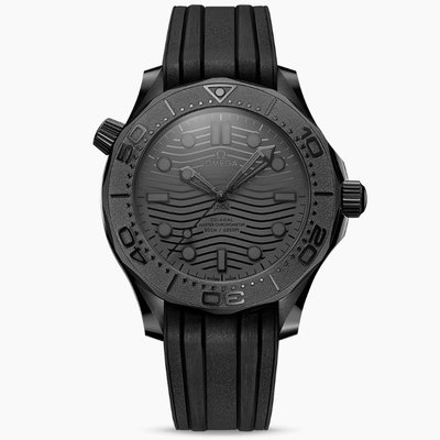 OMEGA 210.92.44.20.01.003 歐米茄 手錶 43.5mm 海馬300  黑黑 黑面盤 膠錶帶