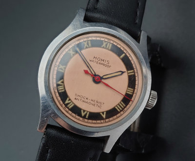 瑞士 HOMIS two tone 手上鍊 古董腕錶