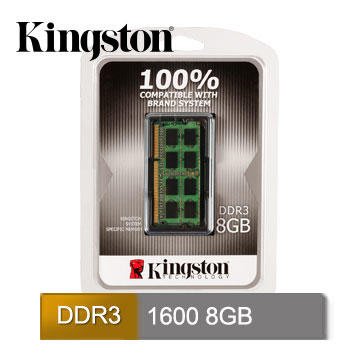 金士頓 筆記型記憶體KCP3L16SD8/8) ASUS 8G 8GB DDR3-1600 低電壓1.35V 蘋果可