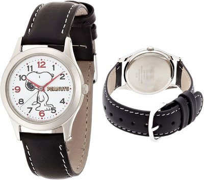 日本正版 CITIZEN Q&Q 史努比 SNOOPY AA95-9854 女用 手錶 腕錶 女錶 皮革錶帶 日本代購