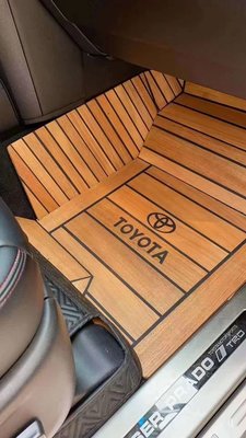 特賣-長城汽車坦克300賽博柚木腳墊全包圍改裝霸道普拉多游艇實木地板
