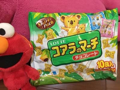 愛買JAPAN❤ 【LOTTE樂天】小熊餅家庭號袋裝-巧克力 120g