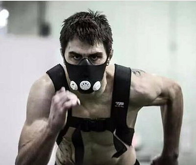 運動阻力阻氧面罩 防喘無氧運動面罩肺活量可調節面罩sport mask運動面罩