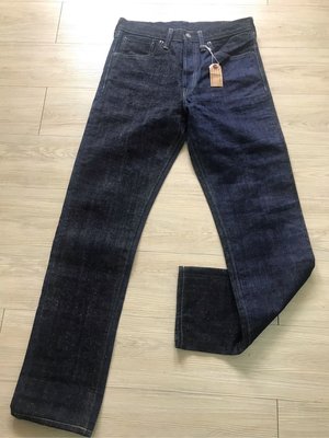 日本 SUGAR CANE 雙拼單寧 修身牛仔褲 夏威夷藍染 琉球藍染 W30