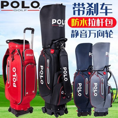 可定做polo高爾夫球包 男女款拉桿滑輪球桿袋 萬向輪防潑水球包