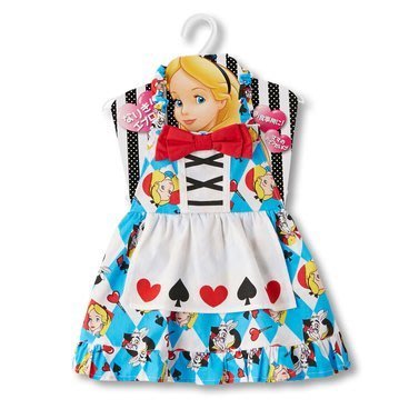 日本迪士尼 (正版) 愛麗絲 嬰兒女寶寶圍兜小洋裝圍裙 棉布材質 80-95cm 滿月彌月禮