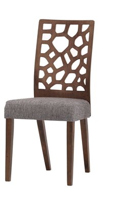 【生活家傢俱】CM-641-8：亞伯布餐椅【台中家具】休閒椅 造型椅 椅子 設計款 棉麻布+實木 北歐風 胡桃色