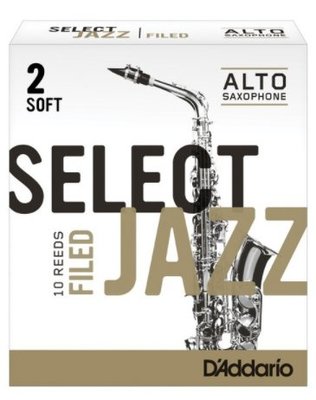 美國 RICO Select Jazz 中音 薩克斯風竹片 2 SOFT Alto Sax (10片/盒)