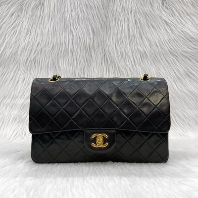 Chanel A01112 黑色 羊皮 金釦 coco25 CF25 Vintage 古董包