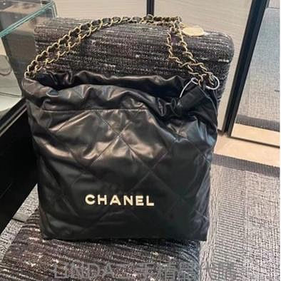 LINDA二手 CHANEL 香奈兒 Bag 小號/中號 抽繩包 托特包 手提包 單肩包 AS3260 垃圾袋