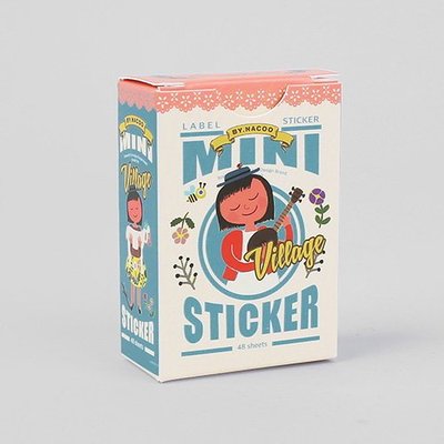 ❅PAVEE❅ 韓國Nacoo~ Mini Sticker Pack 甜美時光 手繪標籤貼紙~ 08 Village