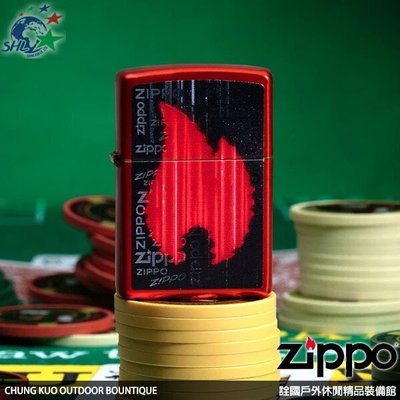 詮國 ZP691 Zippo 打火機 火焰LOGO 紅烤彩繪 | #49584