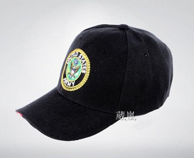 [01] 美國 陸軍 棒球帽 黑(生存遊戲 cosplay 軍帽 帽子 小帽 偽裝帽 鴨舌帽 登山 牛仔帽 防曬 旅遊