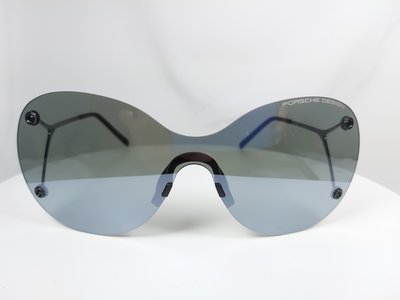 『逢甲眼鏡』PORSCHE DESIGN太陽眼鏡 全新正品 Y字金屬黑鏡腳 水銀灰鏡面 純鈦材質【P8621 C】