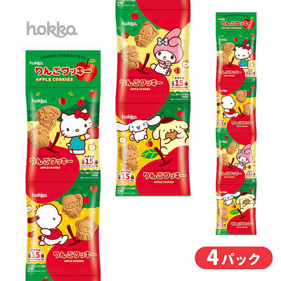 +東瀛go+HOKKA 北陸 三麗鷗系列 蘋果風味餅乾 造型四連餅 4連餅 56g 日本必買 日本進口