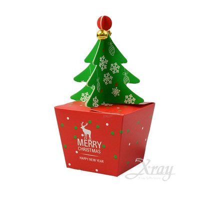 16公分耶誕節裝飾禮品盒+鈴鐺，聖誕節/禮物盒/吊飾/聖誕佈置/聖誕造景/聖誕，X射線【X284591】
