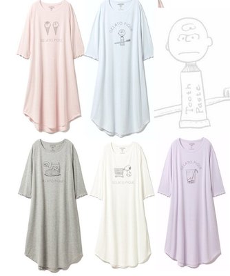 日本 Gelato Pique 睡衣 連身裙 睡裙 套裝 短袖T恤居家服 史努比 生日禮物女友禮物 snoopy 夏季