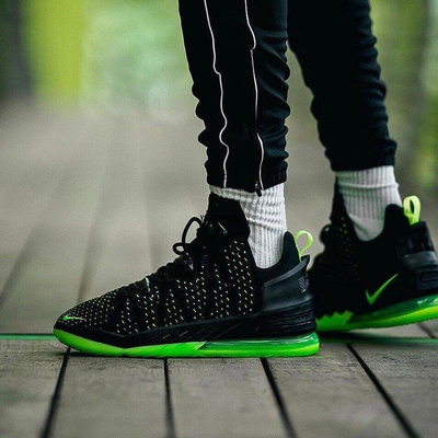 【正品】Nike LeBron 18 Dunkman黑綠  CQ9283-005 籃球潮鞋