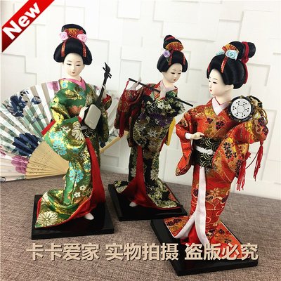 日本人偶藝妓擺件仕女人形絹人和服娃娃日式工藝特價家居料理裝飾