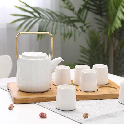 創意電陶爐水壺耐熱泡冷水壺家用簡約清新茶具花茶壺組合套裝