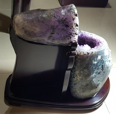 天然 拋光 紫水晶洞 聚寶盆 19.2公斤 要自取喔！