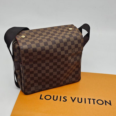【哈極品】美品《 Louis Vuitton LV 棋盤格 上蓋式 郭富城 斜背包/肩背包》