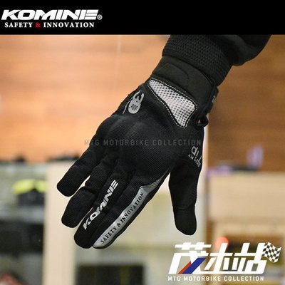 ❖茂木站 MTG❖ 日本 KOMINE GK-163 手套 夏季 防摔 透氣 觸控 短手套 GK163。黑