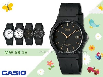 CASIO 卡西歐 手錶專賣店 國隆 MW-59-1E 指針 男錶 黑面 丁字 (另MQ-24 LQ-139)