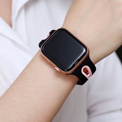 適用Apple Watch6蘋果手錶帶 iWatch SE 2/3/4/5代矽膠運動型錶帶38/42mm 40/44mm