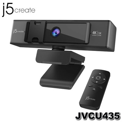 【MR3C】含稅附發票 j5 create JVCU435 4K高畫質數位變焦 視訊會議直播攝影機