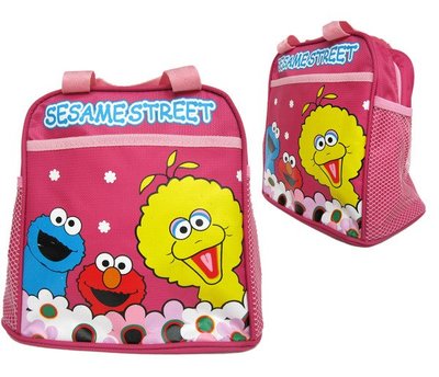 【卡漫迷】芝麻街 手提袋 ㊣版 Elmo 餅乾怪獸 大鳥姊姊 餐袋 便當袋 Sesame Street