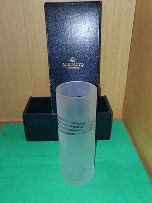 【二手】日本御木本（MIKIMOTO）磨砂玻璃花瓶 擺件 舊貨 老貨 【景天闇古貨】-803