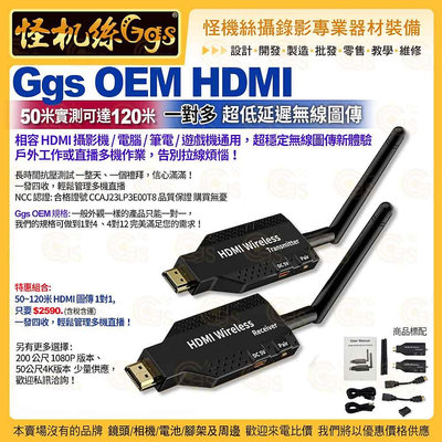 怪機絲【OEM HDMI 50~120M 一對多 超低延遲無線圖傳】MildLife 攝影機 電腦 筆電 遊戲機通用 公司貨