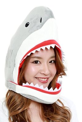 【丹】A_Big Fat Head: SHARK 鯊魚 鯊魚頭 造型 帽子 頭套 COSPLAY