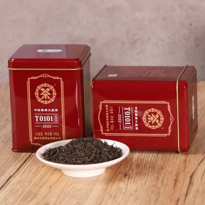 黑茶中茶六堡茶 T0101檳榔香窖藏六堡茶黑茶150g 罐裝 中糧茶葉