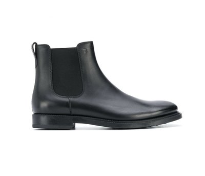 [全新真品代購-SALE!] TOD'S 經典款 黑色皮革 靴子 / 切爾西靴 (TODS 豆豆鞋)
