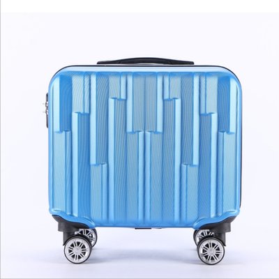 【上品居家生活】正藍色水立方 16寸 時尚休閒 ABS帶鎖登機箱/行李箱/拉桿箱/拉杆箱/旅行箱/化妝箱( #1519)