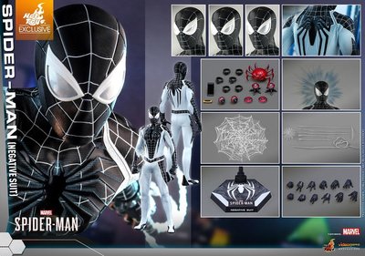 二手 Hot Toys VGM36 1/6 Spider-Man 漫威蜘蛛人 Negative Suit 負空間戰衣