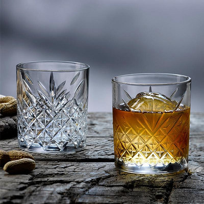 酒杯帕莎帕琦進口威士忌杯洋酒杯子玻璃復古家用高端古典酒具水杯2只 1件裝