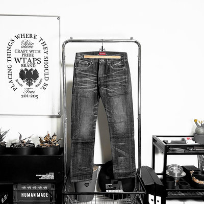 【希望商店】 【✔寄賣商品】SUPREME × NEIGHBORHOOD SAVEGE DENIM SAVAGE PANTS 07AW 聯名 刀割 水洗 牛仔褲