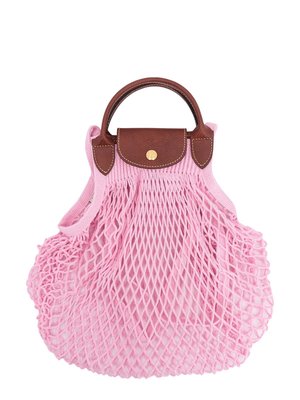【折扣預購】23春夏正品LONGCHAMP LE PLIAGE FILET TOTE玫瑰嫩粉色嬰兒粉色編織包 漁網包網袋